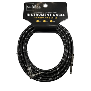 Neowood AMP006 6 Meter QTR- Right Angled QTR Instrument Cable | Zoso Music Sdn Bhd