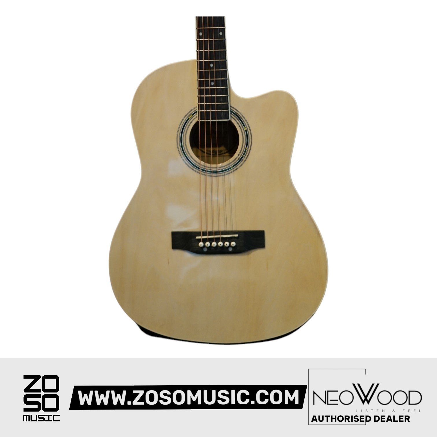 Neowood C10 NAT 39Inch Acoustic Guitar Gloss Finish Natural | Zoso Music Sdn Bhd