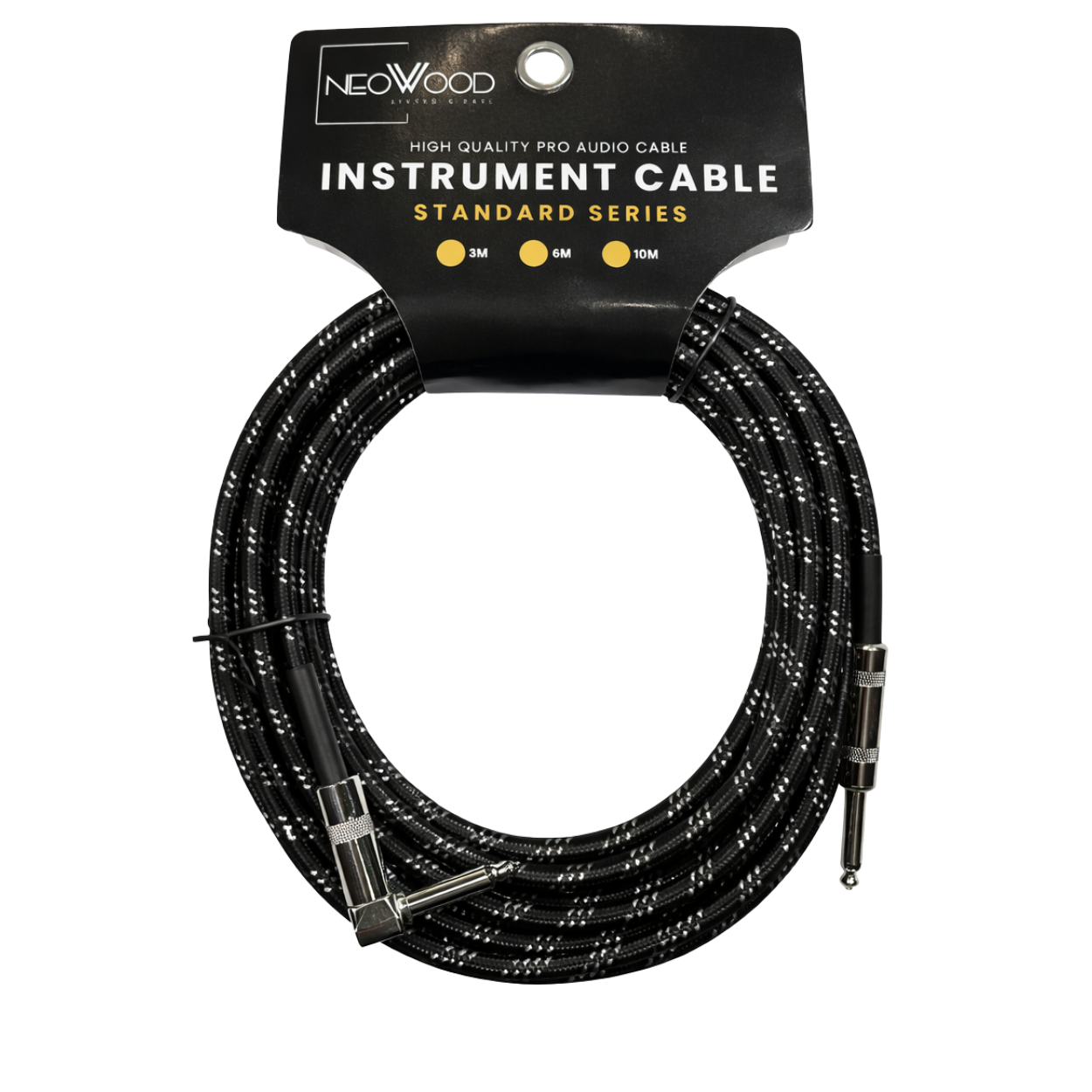 Neowood AMP006 3 Meter QTR- Right Angled QTR Instrument Cable |  NEOWOOD |  CABLES |  Zoso Music