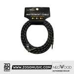 Neowood AMP006 3 Meter QTR- Right Angled QTR Instrument Cable |  NEOWOOD |  CABLES |  Zoso Music