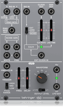 Behringer 150 Ring Mod / Noise / S&H / LFO Eurorack Module | BEHRINGER , Zoso Music