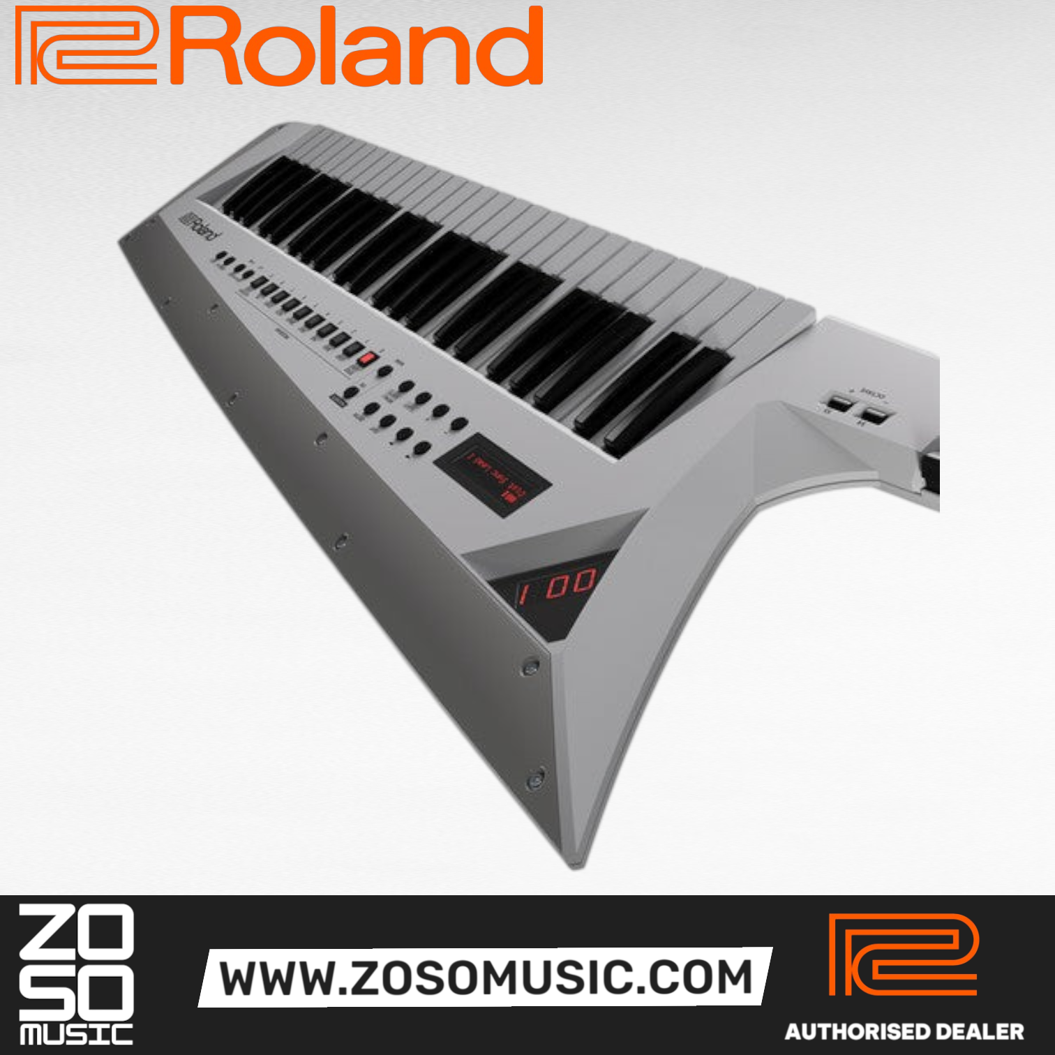 Roland AX-Edge 49-Key Keytar Synthesizer with FREE Shipping - White (AXEdge AX Edge), ROLAND, SYNTHESIZER, roland-synthesizer-axedge-w, ZOSO MUSIC SDN BHD