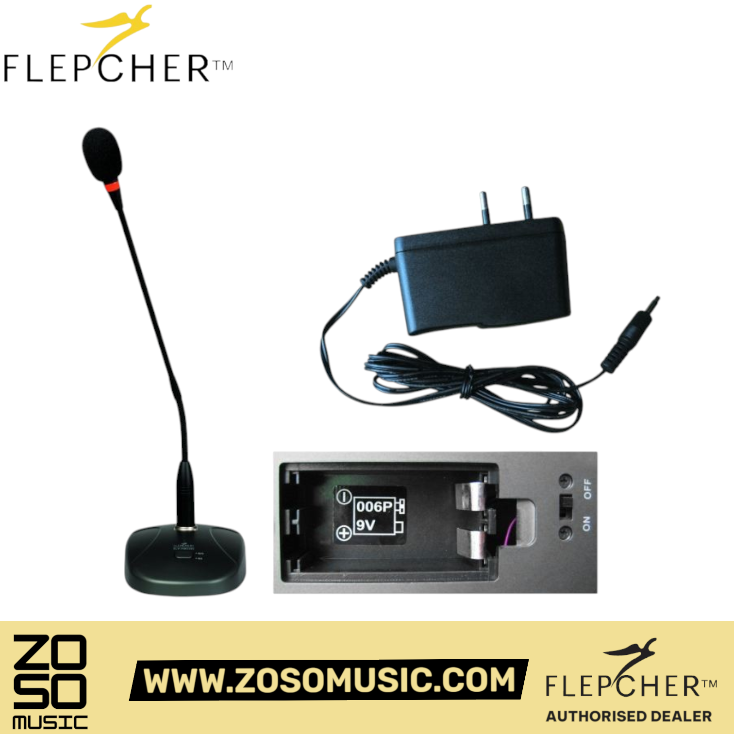 Flepcher PMC001 Condenser Chime Paging Microphone | Zoso Music Sdn Bhd