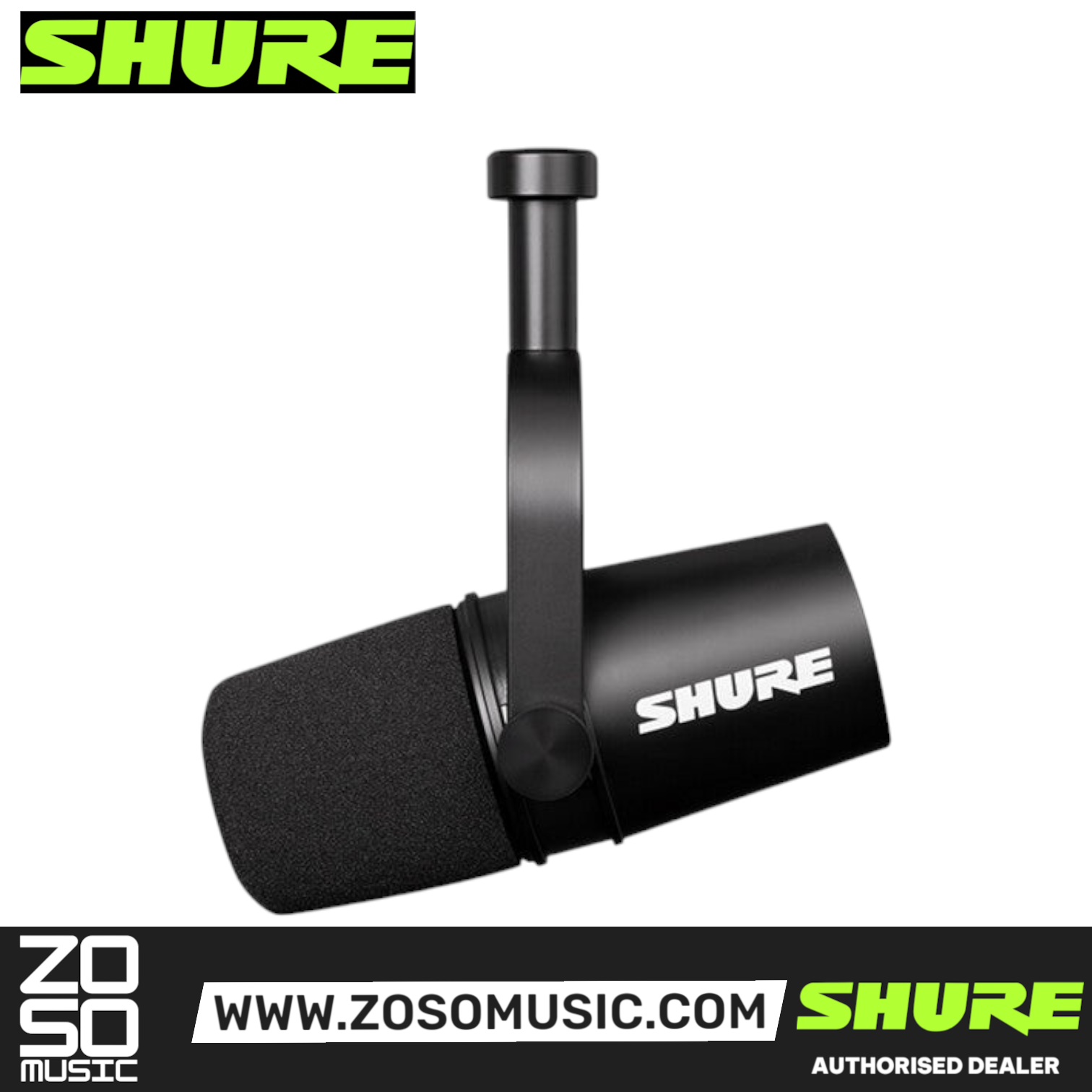 Shure MV7X Dynamic Broadcast Microphone, XLR Version - Black |  SHURE |  PODCAST MICRPHONE |  Zoso Music