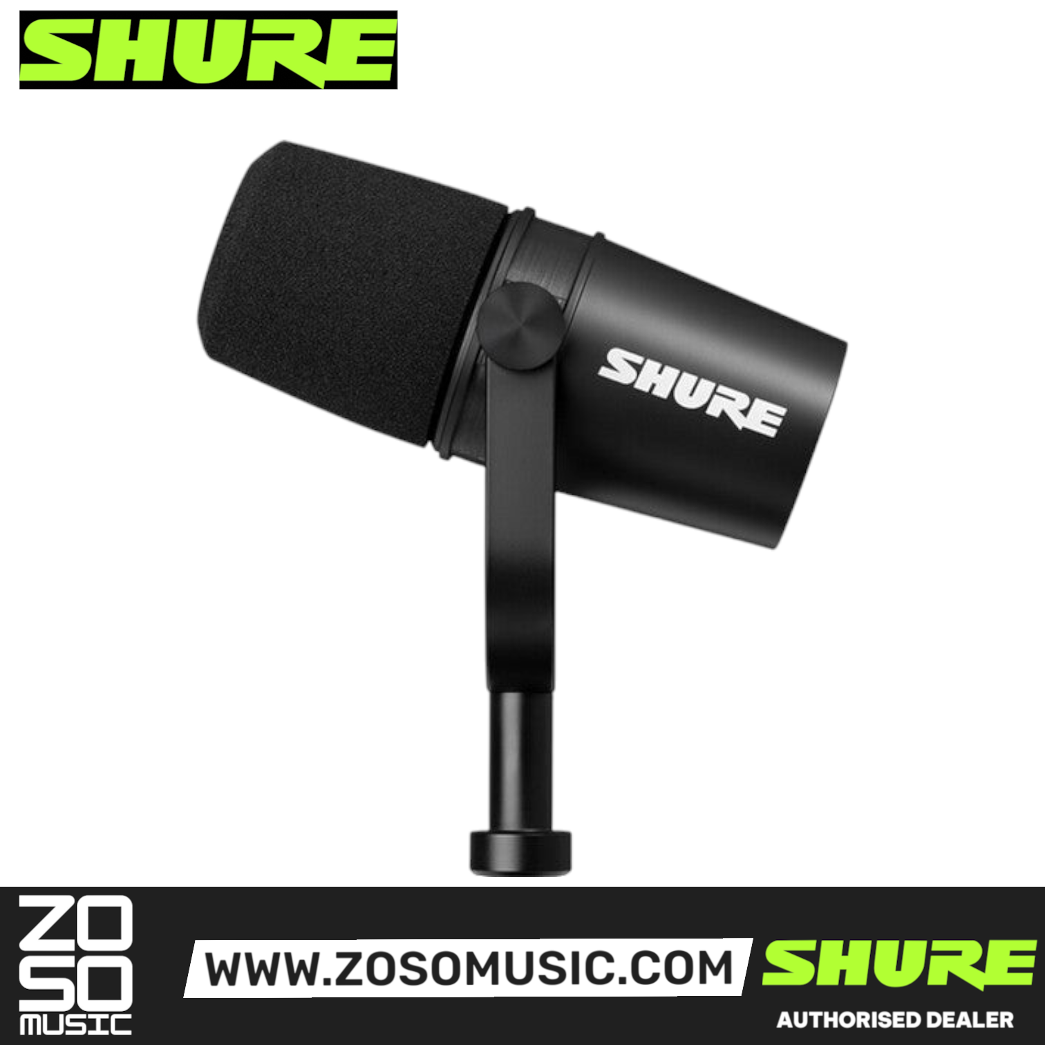 Shure MV7X Dynamic Broadcast Microphone, XLR Version - Black |  SHURE |  PODCAST MICRPHONE |  Zoso Music