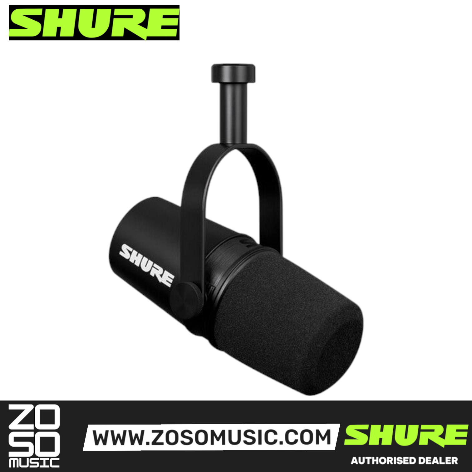 Shure MV7X Dynamic Broadcast Microphone, XLR Version - Black |  SHURE |  PODCAST MICRPHONE |  Zoso Music