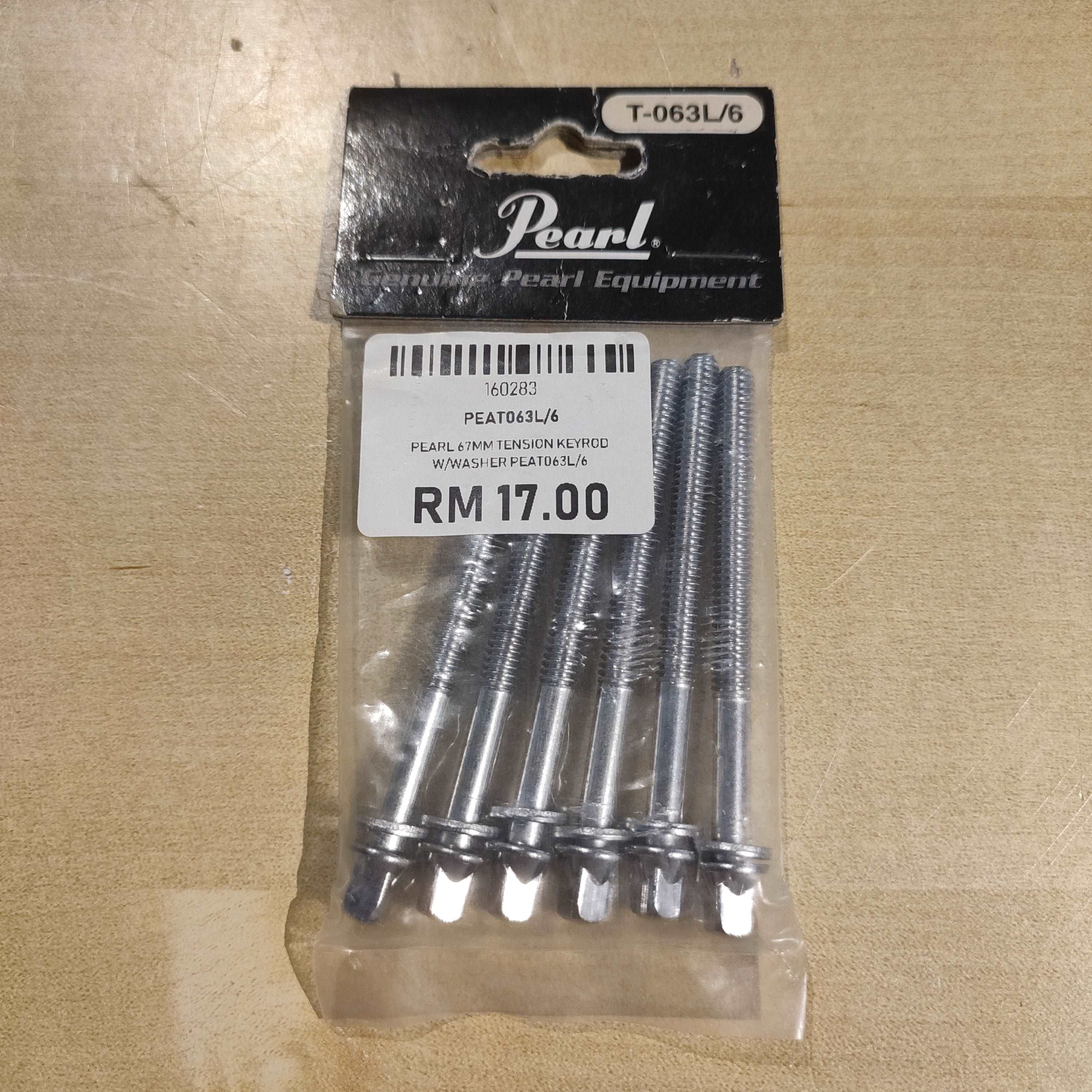 DISPLAY CLEARANCE - PEARL T063L/6 67MM TENSION KEYROD W/WASHER, 6PCS | Zoso Music