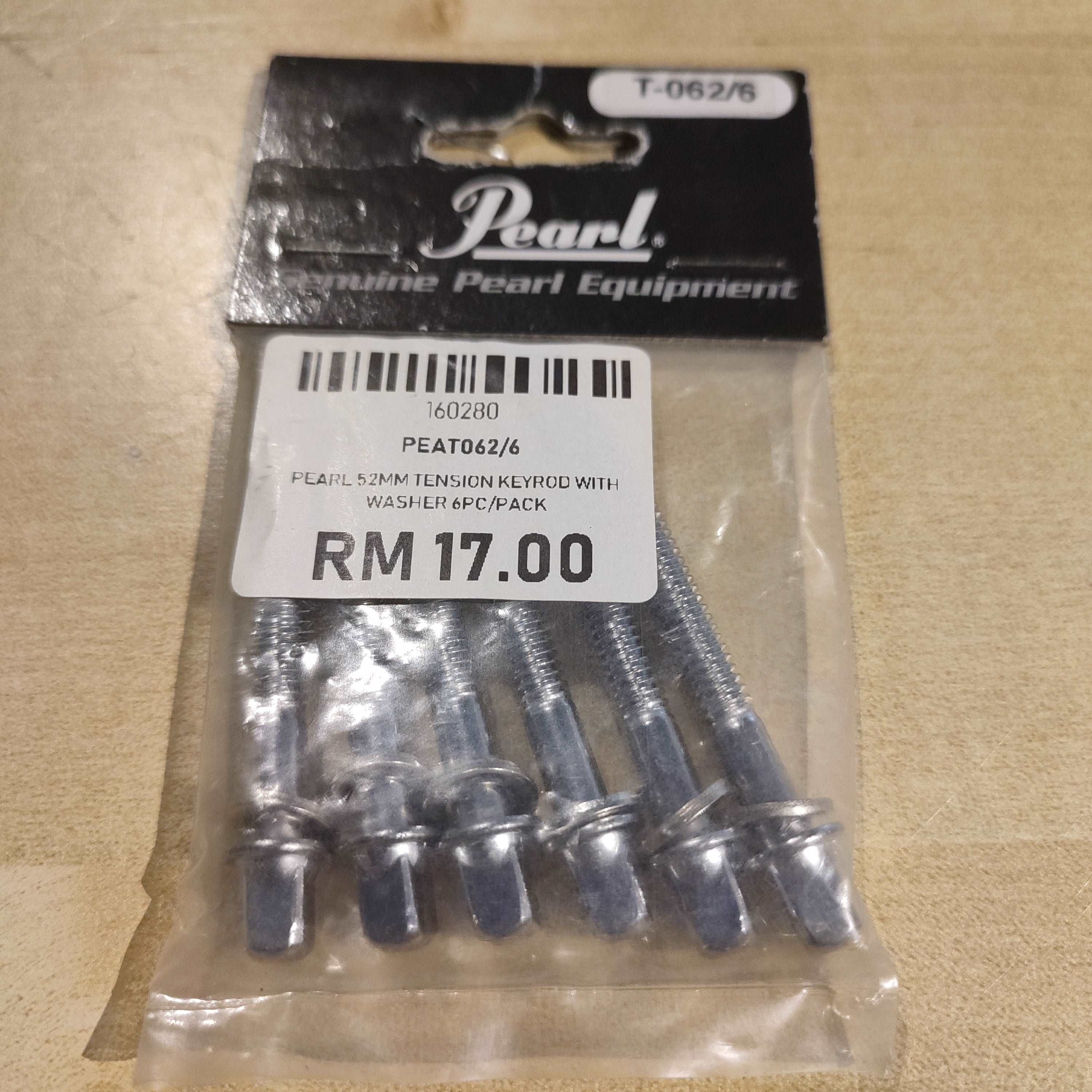 DISPLAY CLEARANCE - PEARL T062L/6 57MM TENSION KEYROD W/WASHER, 6PCS | PEARL , Zoso Music