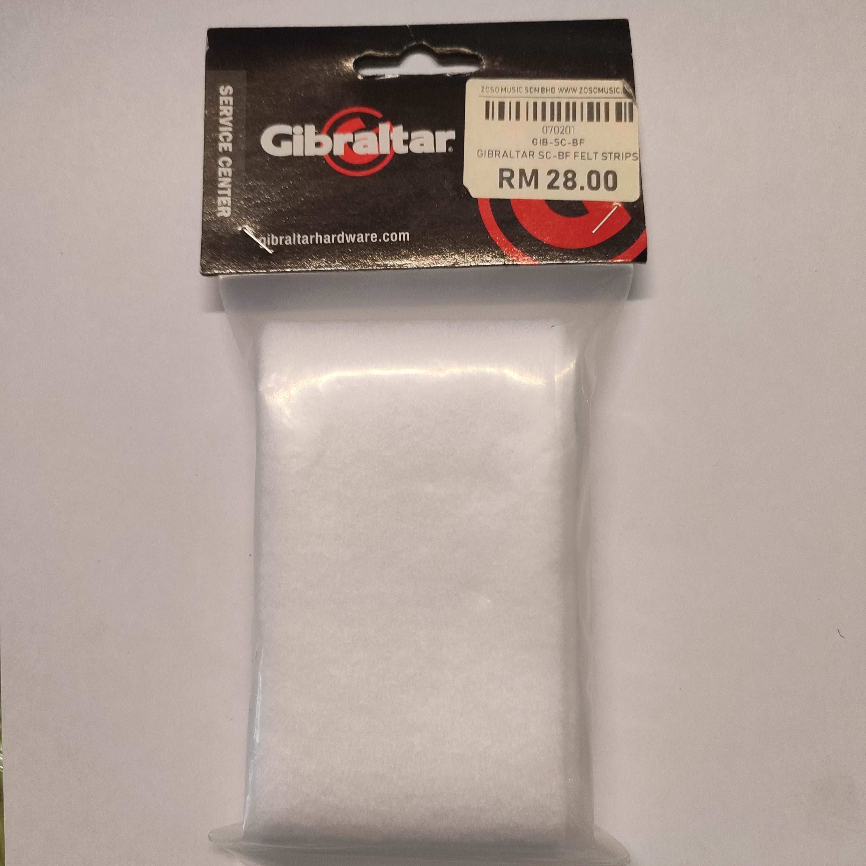 DISPLAY CLEARANCE - GIBRALTAR SC-BF FELT STRIPS, 2PCS | GIBRALTAR , Zoso Music