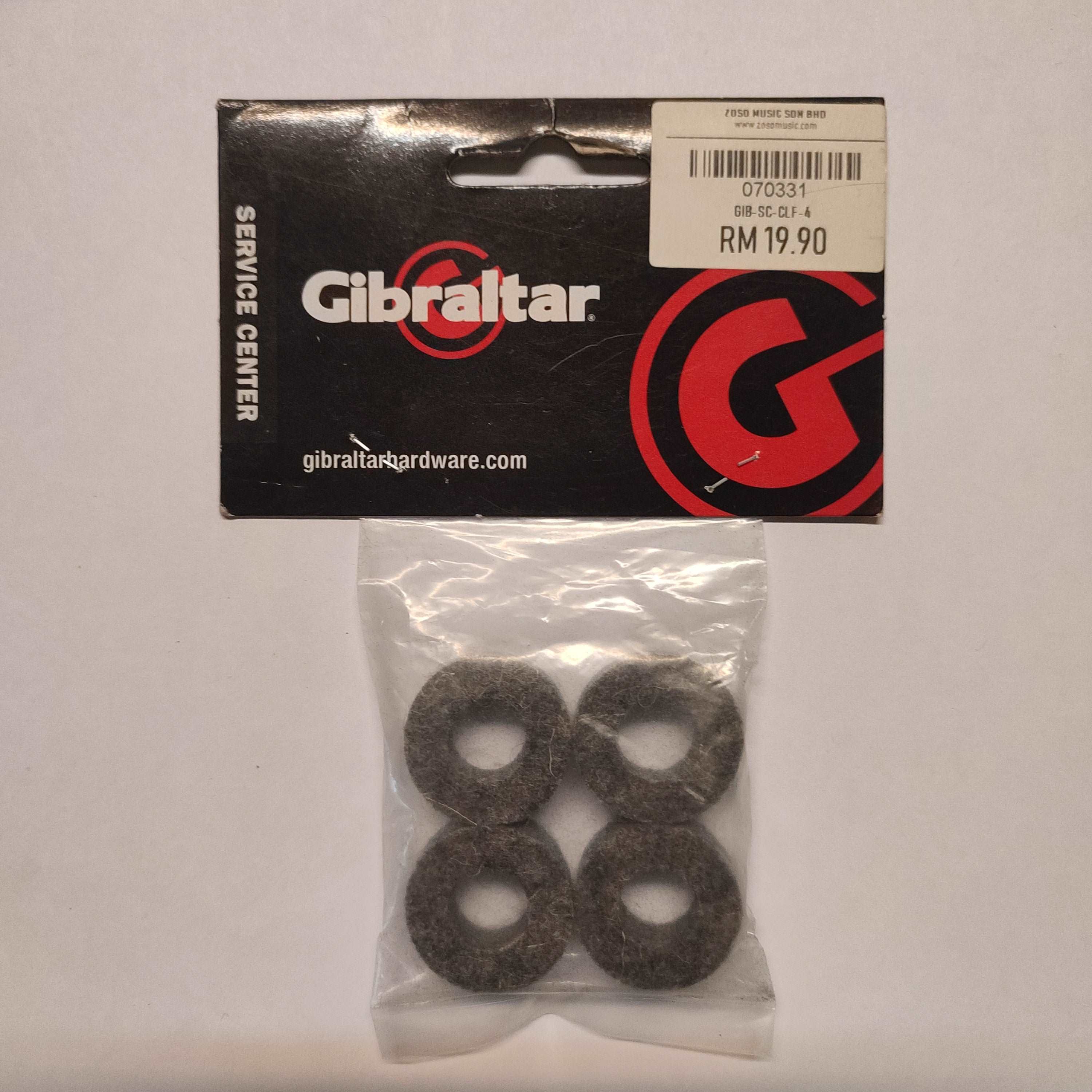 DISPLAY CLEARANCE - GIBRALTAR SC-CLF/4 HI HAT CLUTCH FELTS, 4PCS | GIBRALTAR , Zoso Music