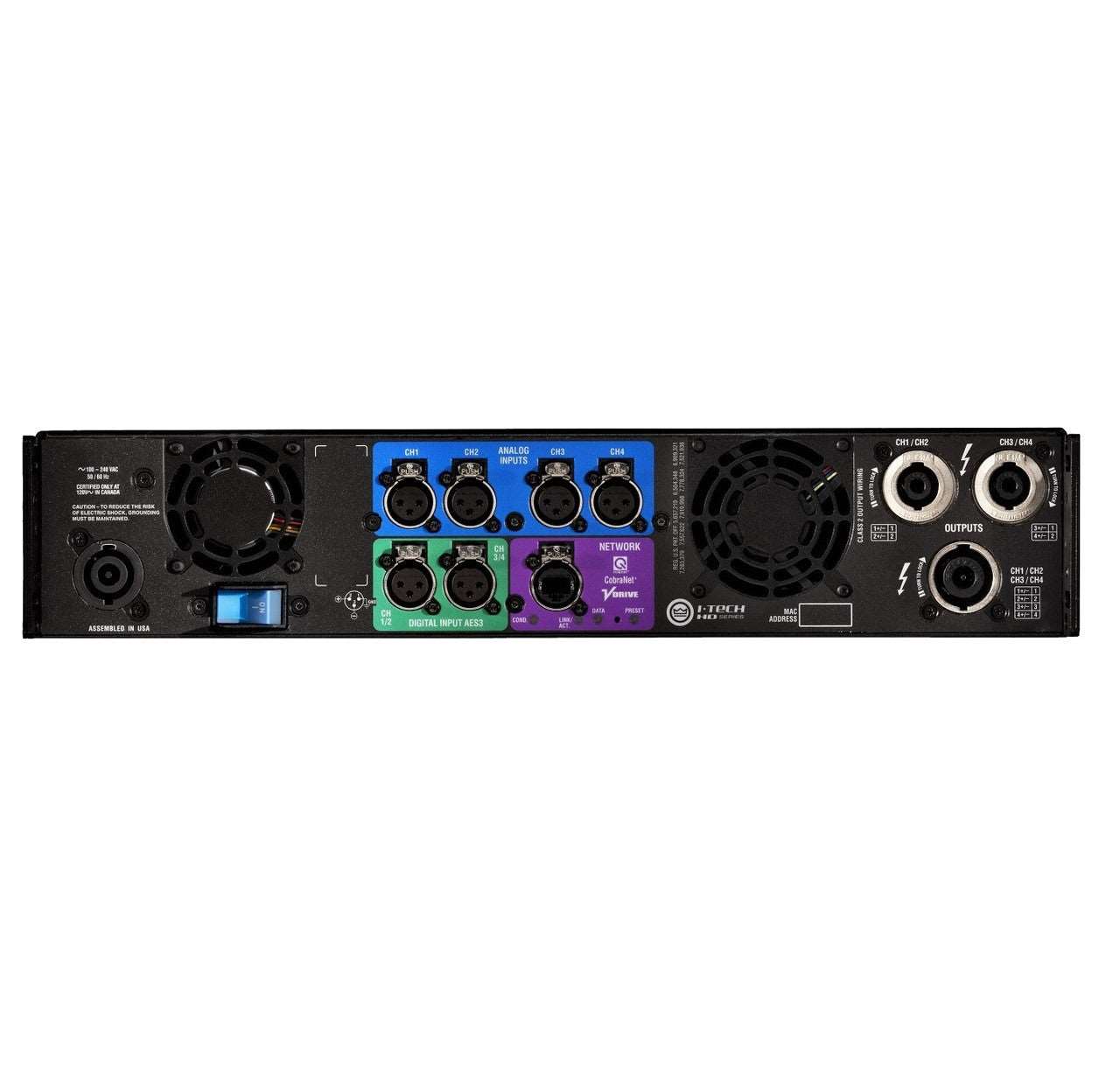 Crown I-Tech 4x3500HDS Power Amplifier With Speakon Connectors ( IT4x3500HDS / ITech4x3500HDS )