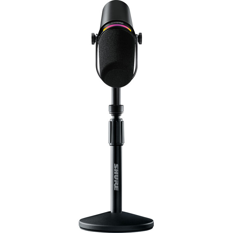 Shure MV7+-K Podcast XLR/USB Microphone Bundle with Desktop Stand, Black