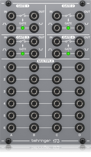 Behringer 173 Quad Gate / Multiples Eurorack Module | BEHRINGER , Zoso Music
