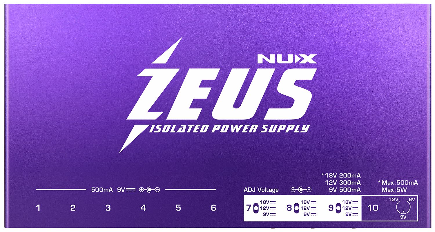 NUX NIP-Z10 ZEUS Guitar Pedal Isolated Power Supply | Zoso Music Sdn Bhd