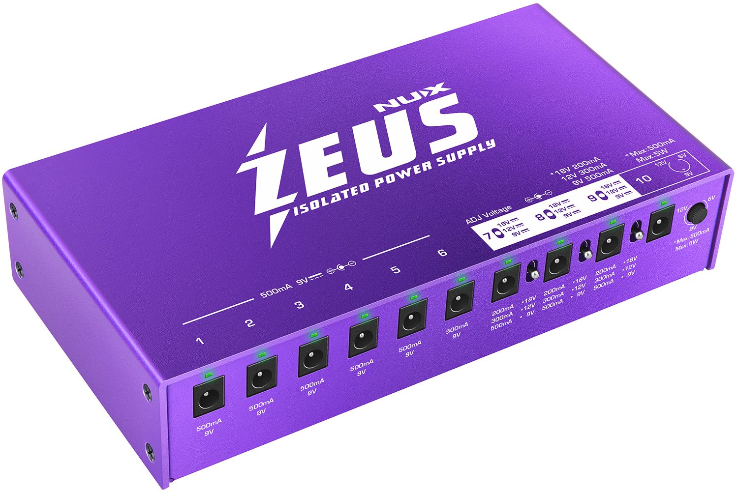 Nux NIP-Z10 ZEUS Guitar Pedal Isolated Power Supply |  NUX |  POWER ADAPTER |  Zoso Music