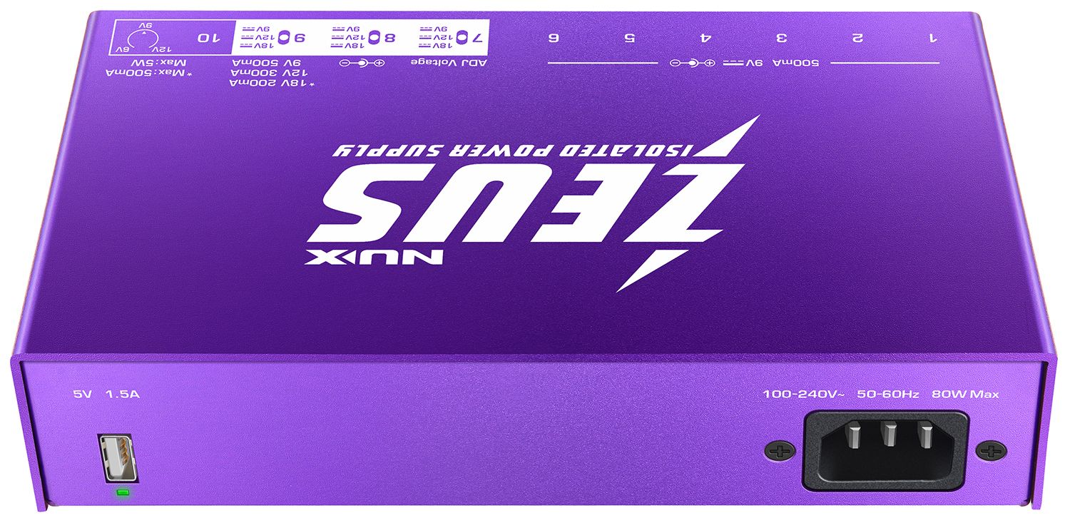 Nux NIP-Z10 ZEUS Guitar Pedal Isolated Power Supply |  NUX |  POWER ADAPTER |  Zoso Music