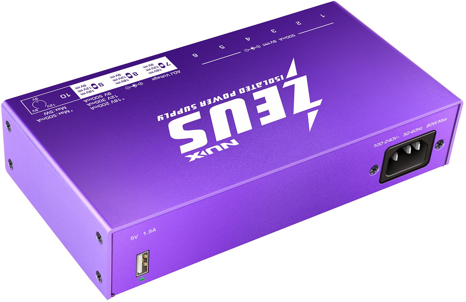 Nux NIP-Z10 ZEUS Guitar Pedal Isolated Power Supply |  NUX |  POWER ADAPTER |  Zoso Music