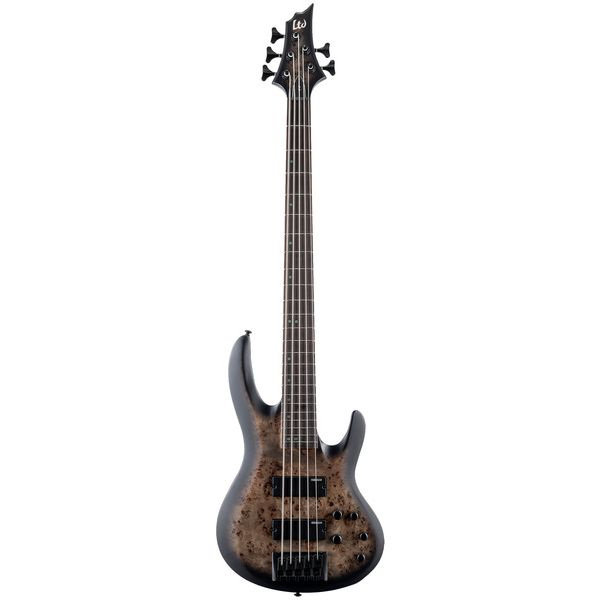ESP LTD B-5 Ebony Bass Guitar - Charcoal Burst Satin |  ESP |  BASS GUITAR |  Zoso Music