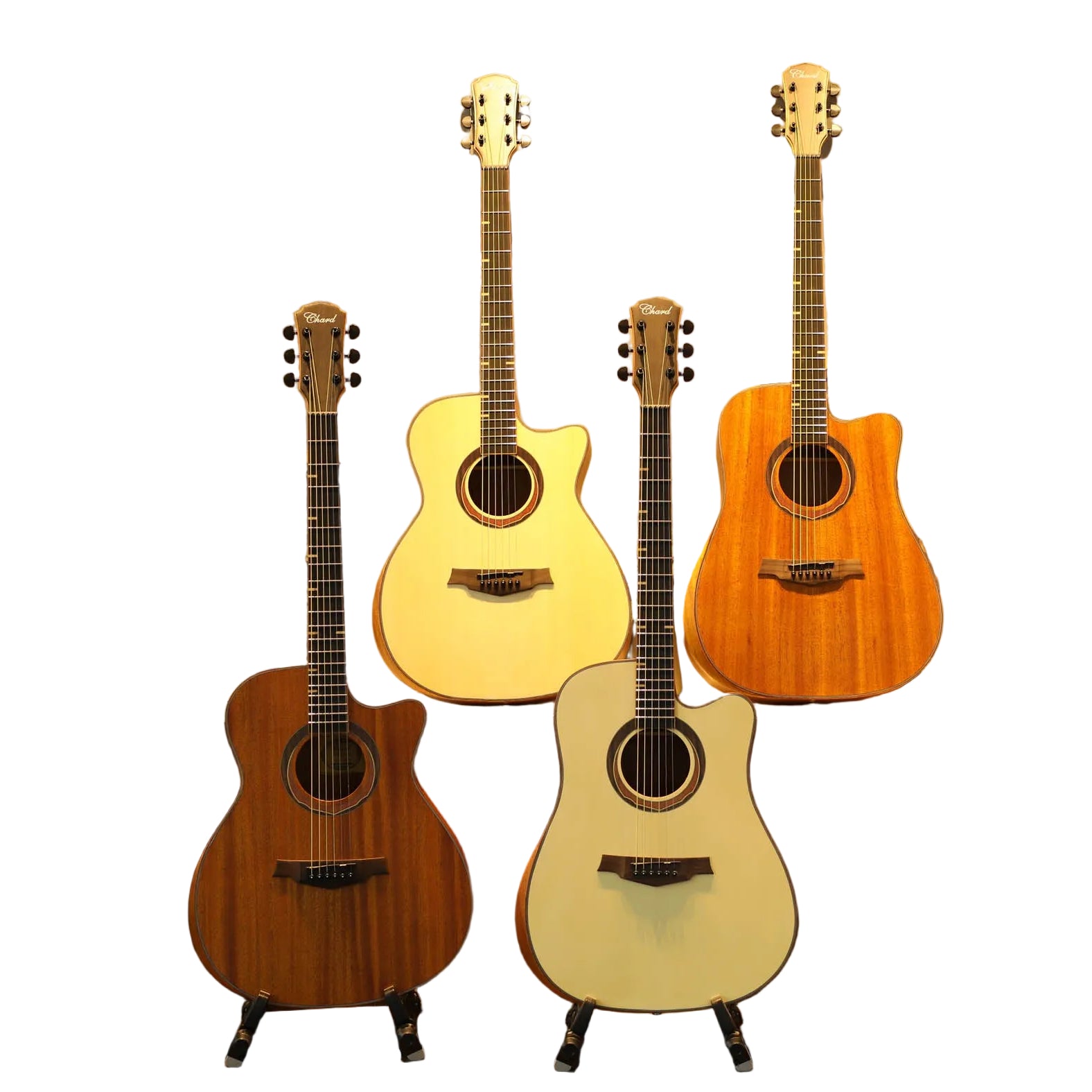 SQOE F40A-SK/F40B-SK Chard 40-inch Matte-Finish Acoustic Guitar with Armrest Bevel
