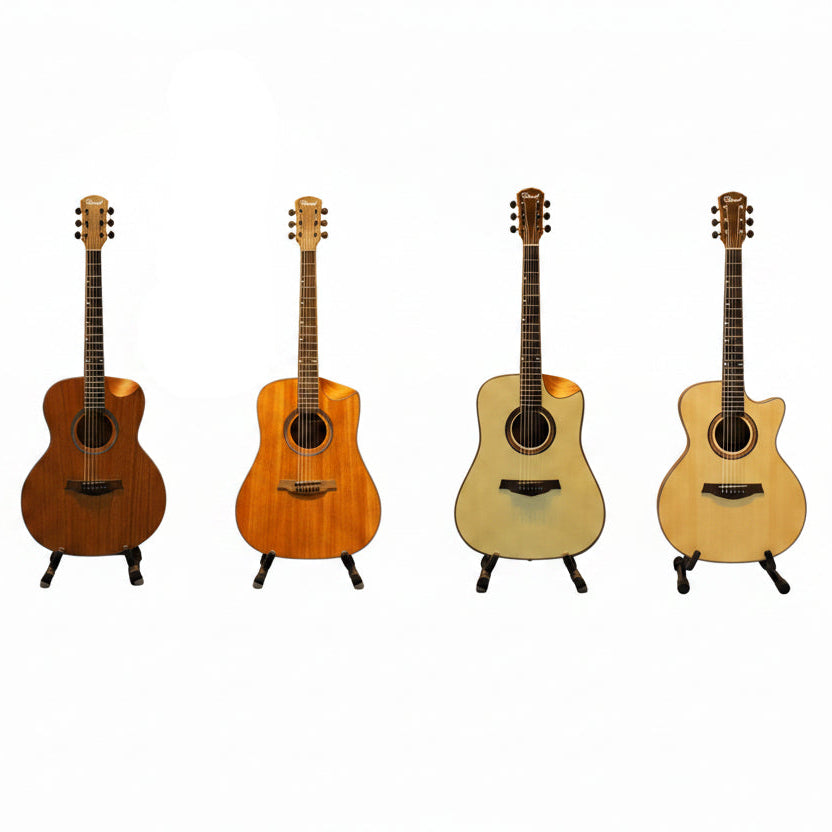 SQOE F40A-BQJ/F40B-BQJ Chard 40-inch Matte Semi-Cutaway Acoustic Guitar