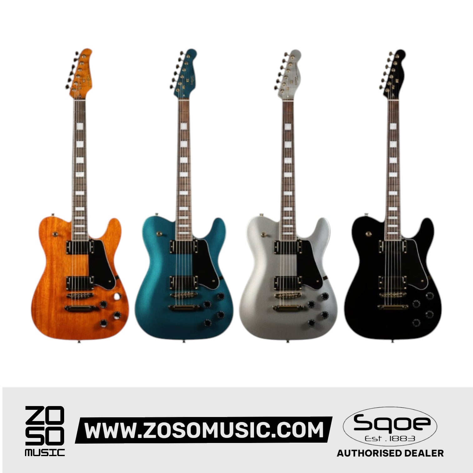 SQOE SETLP1100 22-Fret Professional Electric Guitar – Premium Custom Series