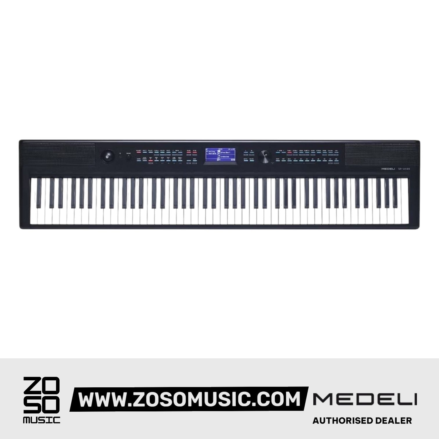 Medeli SP-A500 88 Keys Compact Portable Digital Piano With Backlit LCD Built in Instrument Sound |  MEDELI |  KEYBOARD-PORTABLE |  Zoso Music