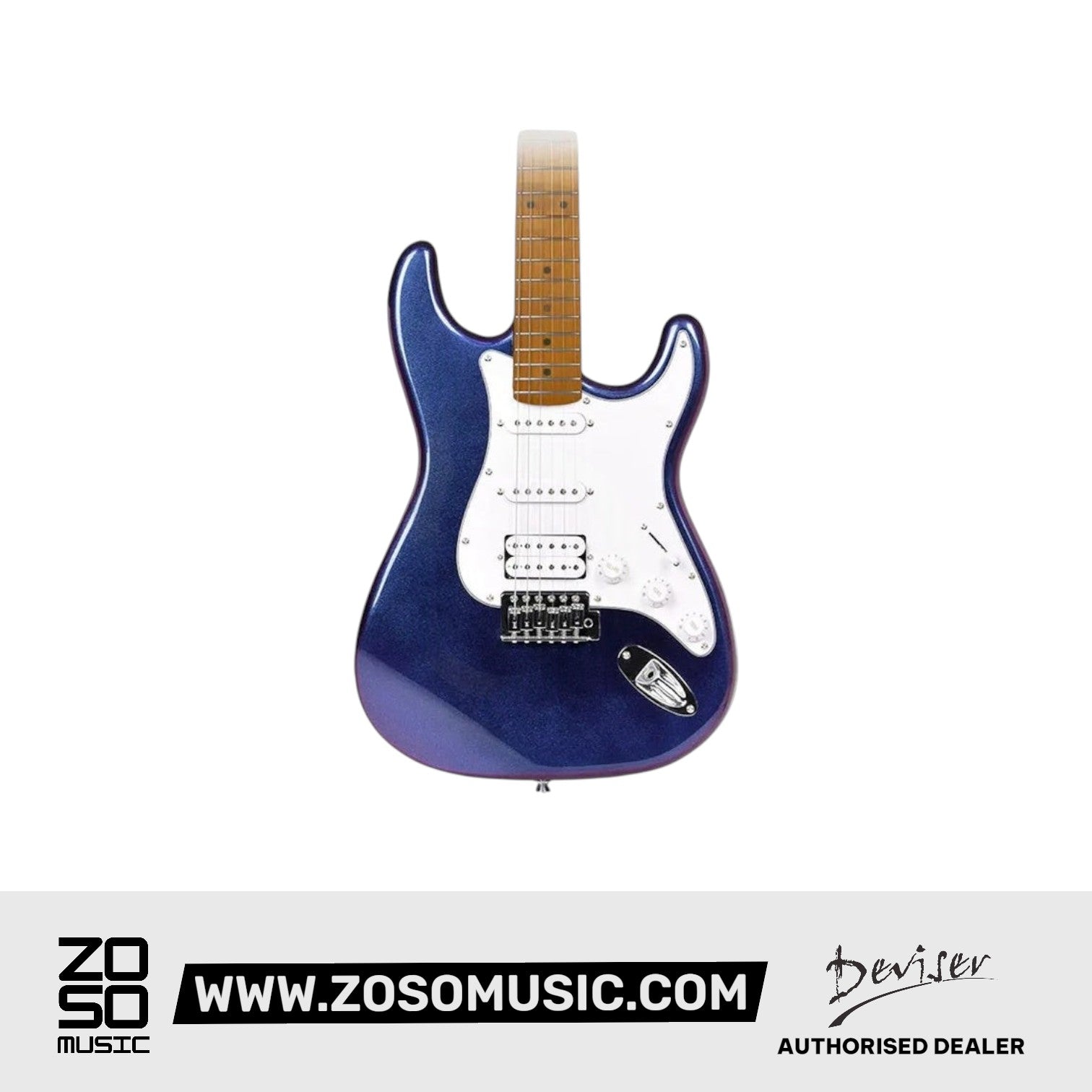 Deviser L-G2S-CM07 Electric Guitar, Metallic Blue |  DEVISER |  ELECTRIC GUITAR |  Zoso Music