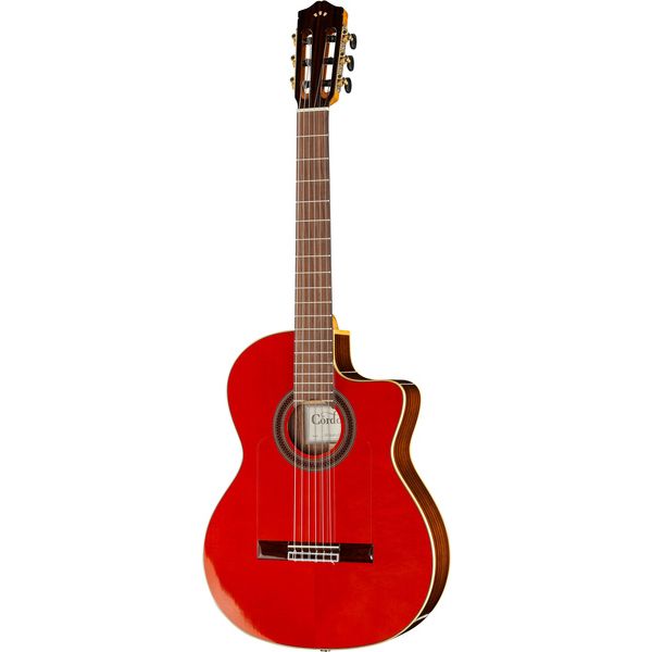 Cordoba GK Studio Negra Classical Guitar - Solid European Spruce Top, Rosewood Back & Sides with Pickup - Wine Red