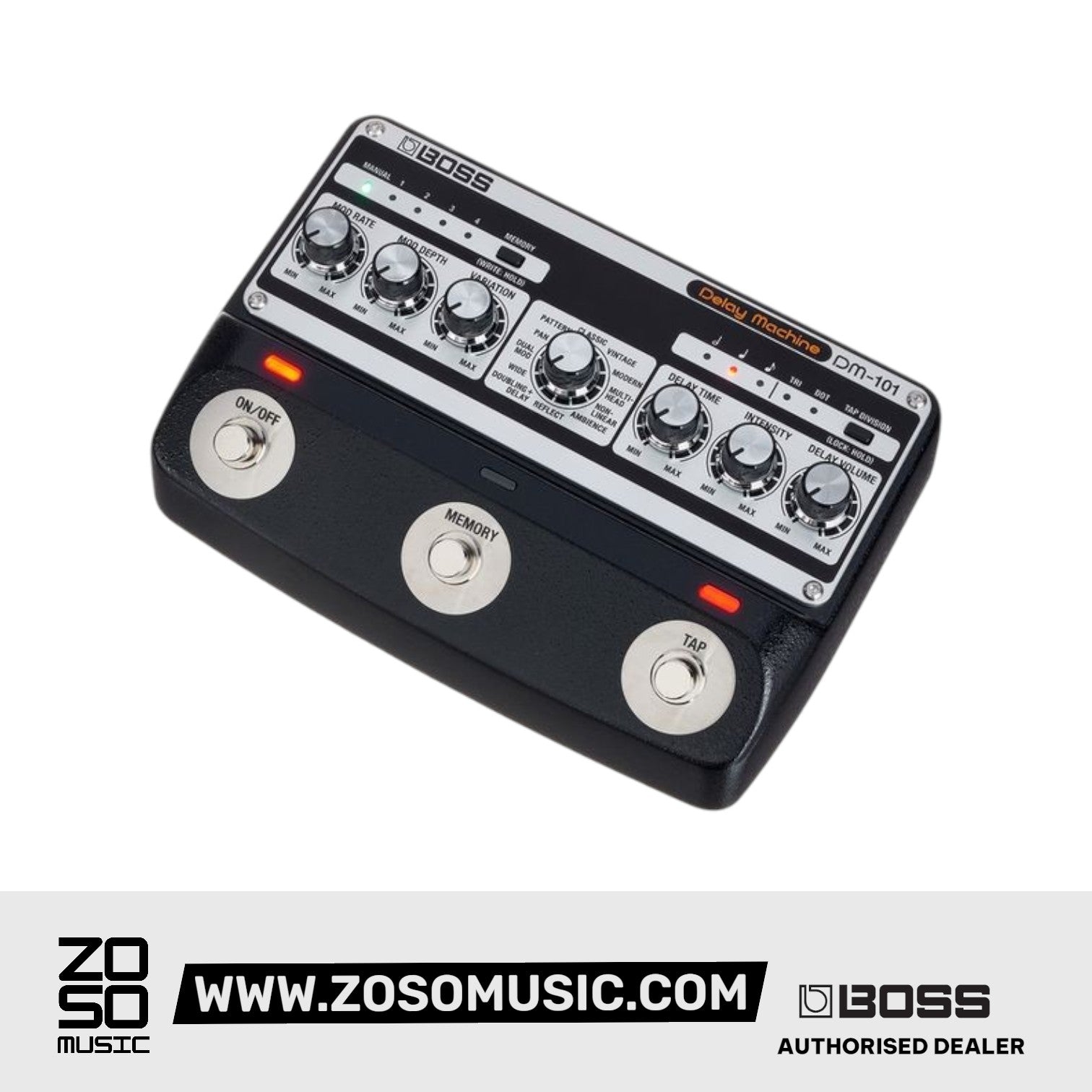Boss DM-101 Delay Machine Pedal |  BOSS |  PEDAL & EFFECTS ACCESSORIES |  Zoso Music