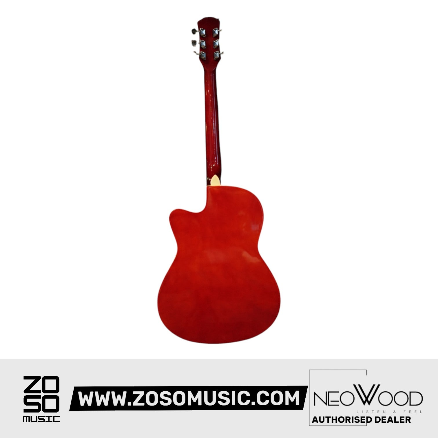 Neowood C10 RDS 39Inch Acoustic Guitar Gloss Finish Red |  NEOWOOD |  ACOUSTIC GUITAR |  Zoso Music