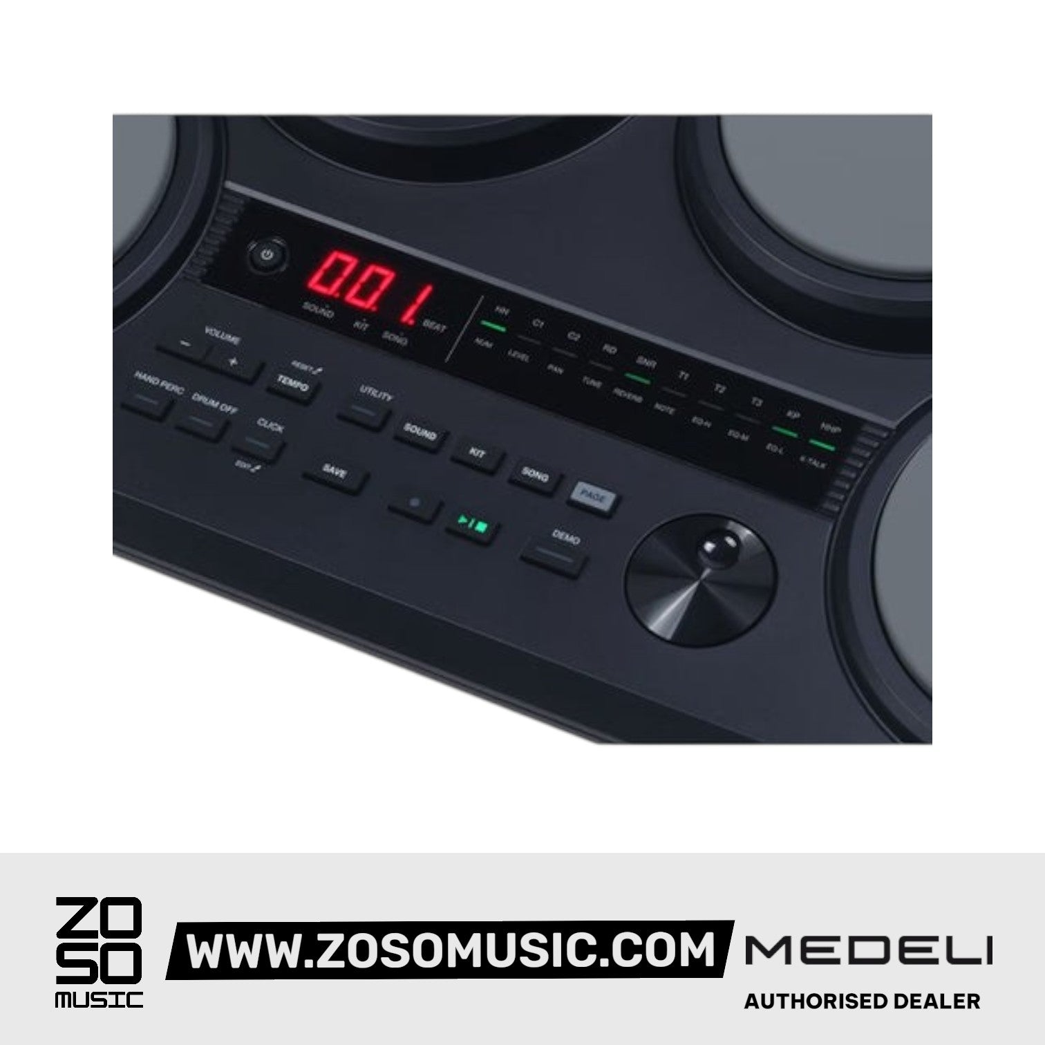Medeli DD225 8 Pads Portable Tabletop Electric Drum with USB and Built In Speaker |  MEDELI |  DRUM-ELECTRONIC |  Zoso Music