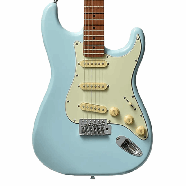 Bacchus Bst-1-rsm/m-ptl-sob Universe Series Roasted Maple Electric Guitar, Pastel Sonic Blue With Bag