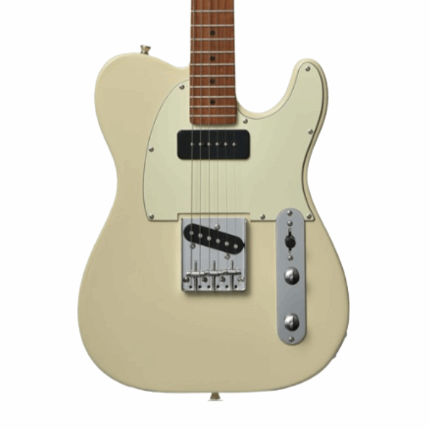 Bacchus Bte-2-rsm/m-owh Universe Series Roasted Maple Electric Guitar, Olympic White With Bag