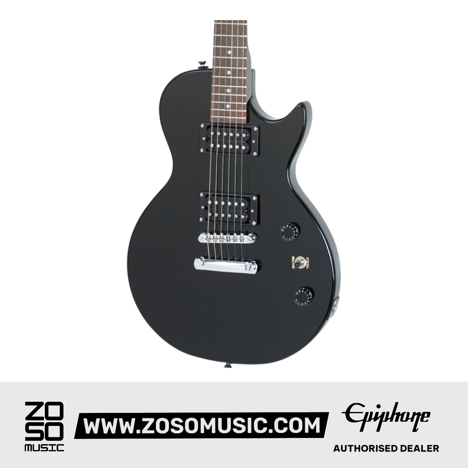 Epiphone ENJREBCH1 Ltd Ed Les Paul Special-II Best Beginner Electric Guitar - Ebony | Zoso Music Sdn Bhd