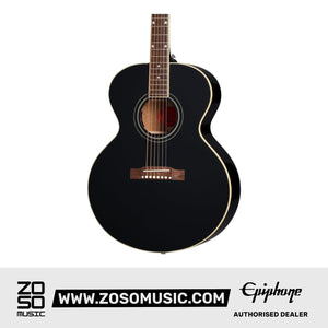 (Epiphone Inspired by Gibson Custom) Epiphone J-180 LS Acoustic-Electric Guitar - Ebony
 | Zoso Music Sdn Bhd