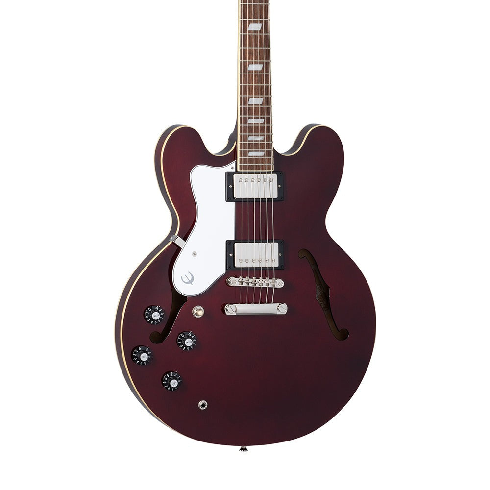 Epiphone Noel Gallagher Riviera Semi-hollow Left-handed Electric Guitar, Case Included - Dark Red Wine | Zoso Music Sdn Bhd