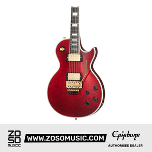 Epiphone Alex Lifeson Les Paul Custom Axcess Electric Guitar, Case Included - Ruby | Zoso Music Sdn Bhd