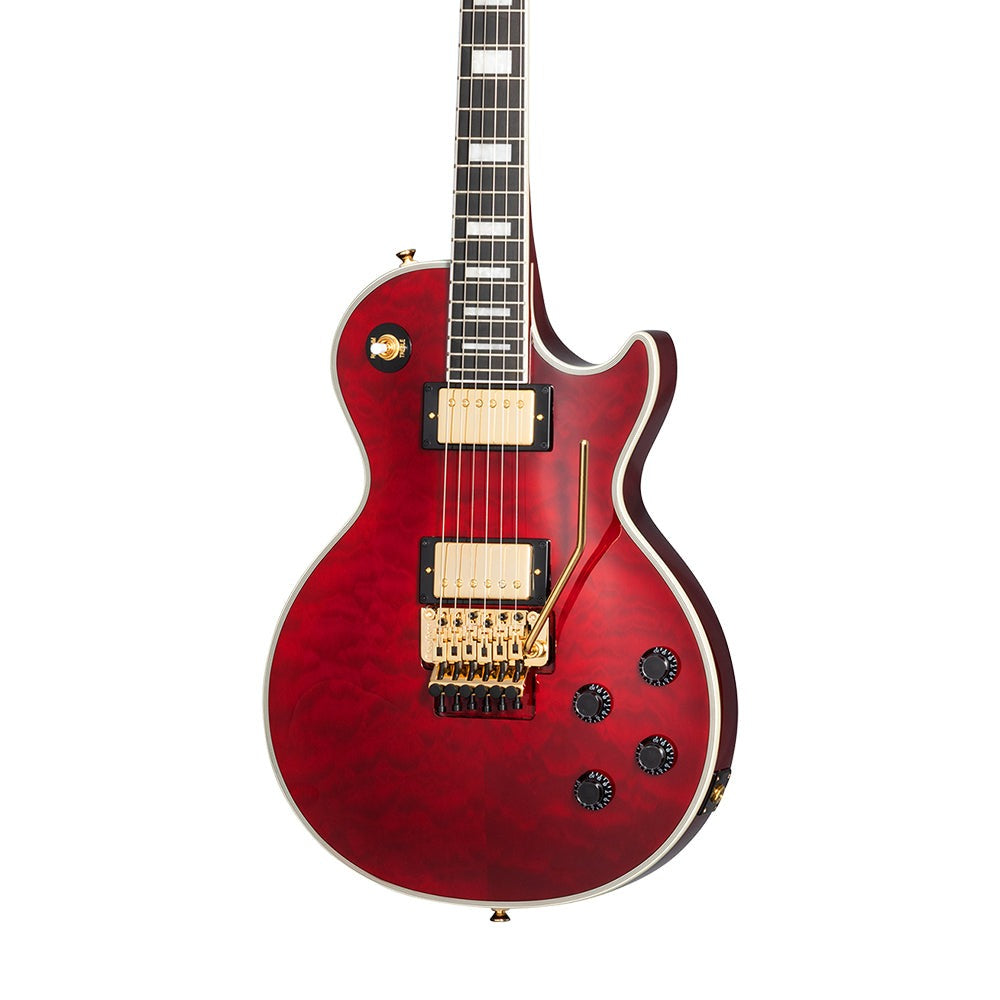 Epiphone Alex Lifeson Les Paul Custom Axcess Electric Guitar, Case Included - Ruby | Zoso Music Sdn Bhd