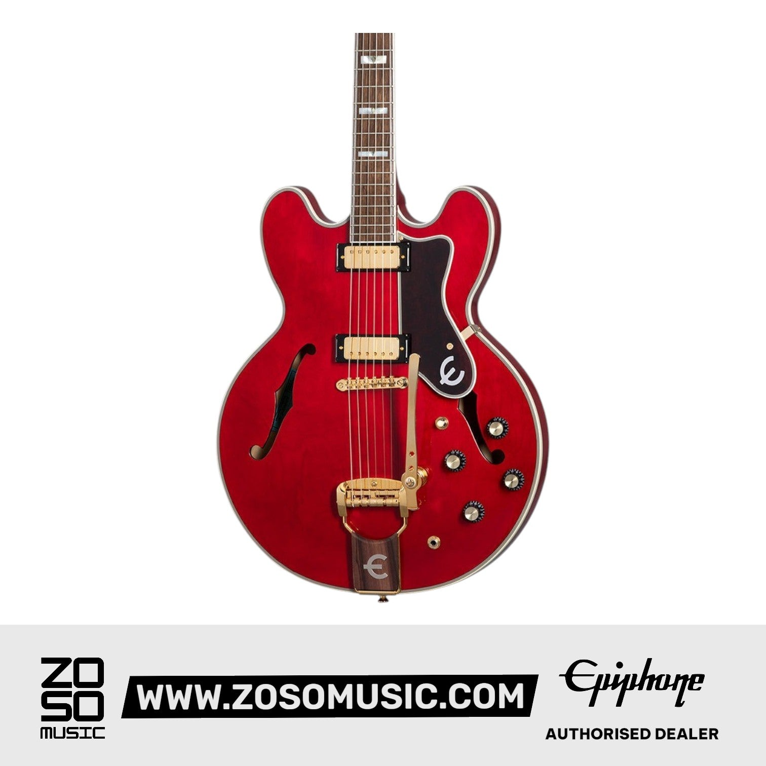 Epiphone 150th Anniversary Sheraton Semi-hollowbody Electric Guitar, Case Included - Cherry | Zoso Music Sdn Bhd