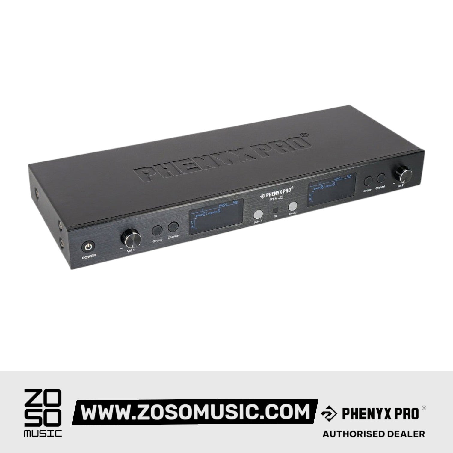 Phenyx Pro PTM-22 UHF Mono Wireless in Ear Monitor System, 2 Bodypack Receiver and 1 Transmitter [2B] |  PHENYX PRO |  WIRELESS-ANTENNA |  Zoso Music