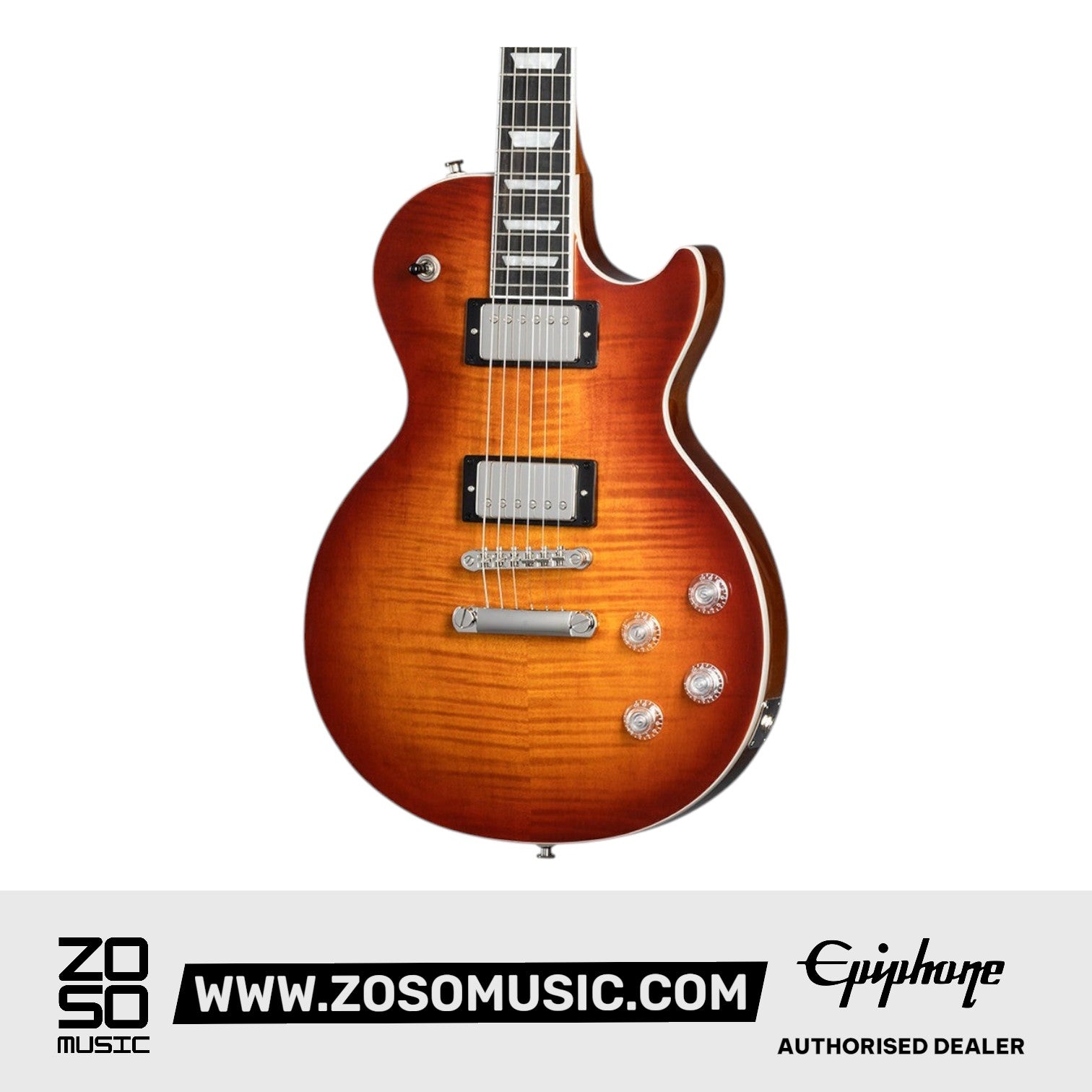 Epiphone EILMMOBNH1 Les Paul Modern Figured Electric Guitar - Mojave Burst | Zoso Music Sdn Bhd