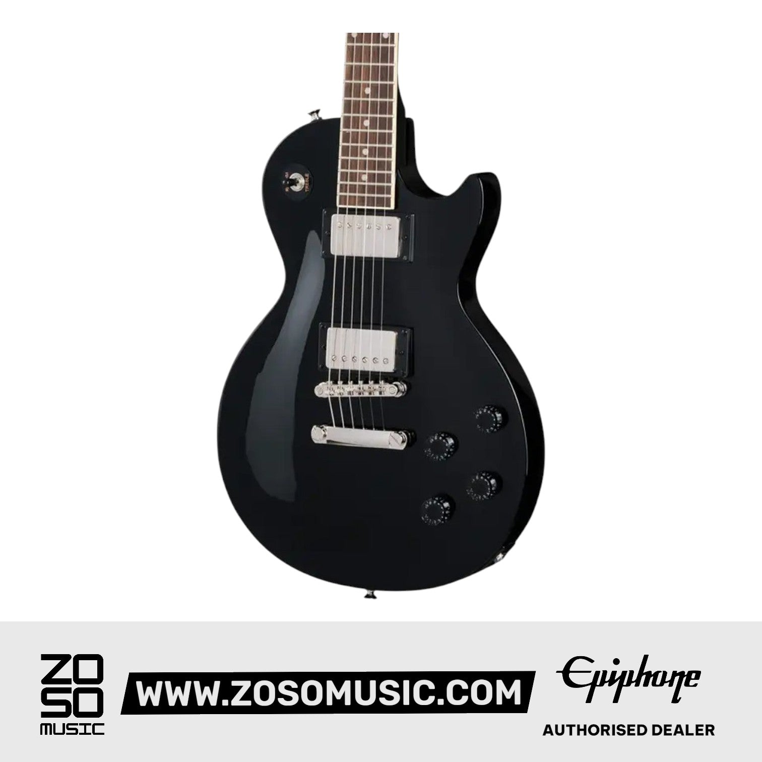 Epiphone E1LPOEBNH1 Epiphone Les Paul Tribute Electric Guitar - Ebony ( + FREE Gator GBE-ELECT Gig Bag ) | Zoso Music Sdn Bhd