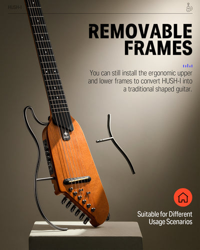 Donner HUSH-I Acoustic-Electric Guitar Kit for Travel Silent Practice - Sunburst |  DONNER |  ACOUSTIC GUITAR |  Zoso Music