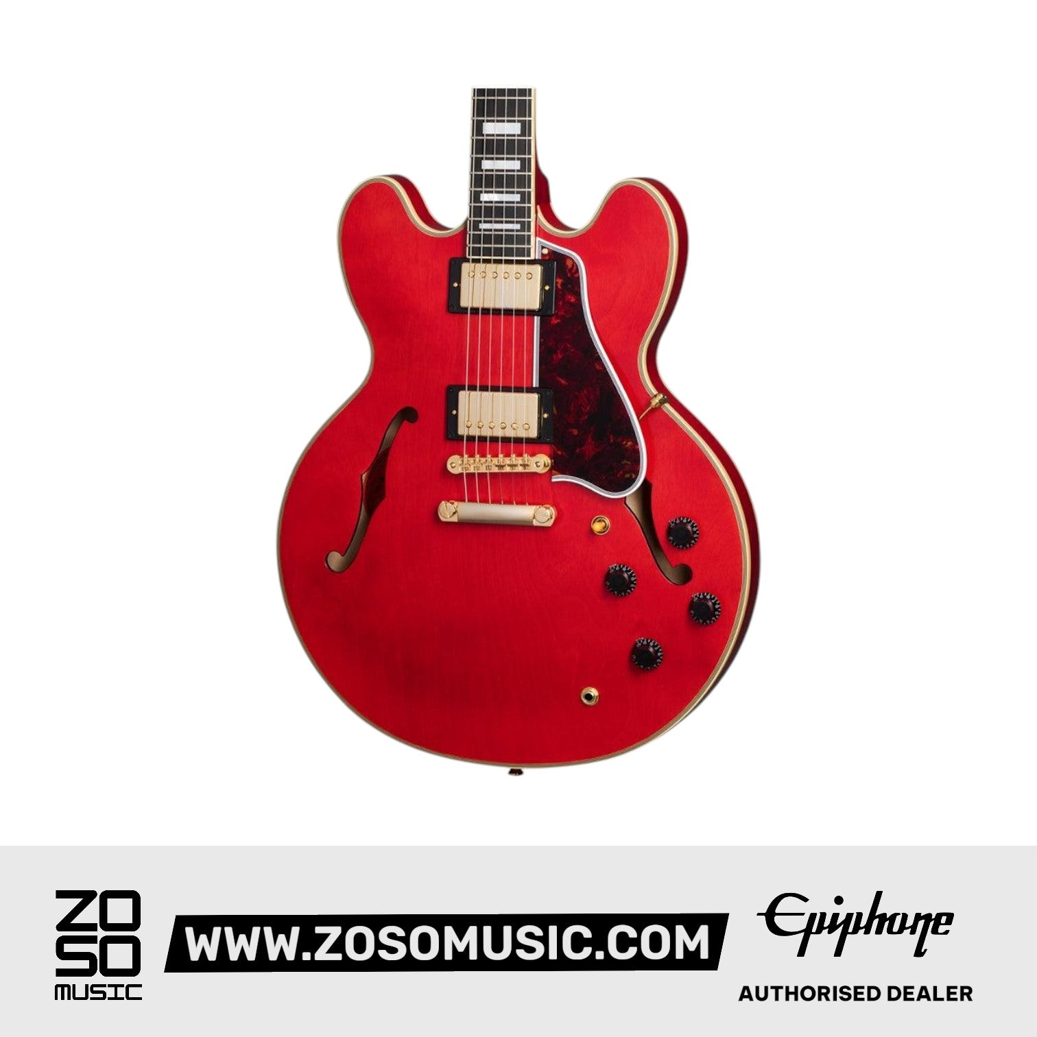 (Epiphone Inspired by Gibson Custom) Epiphone EC35559CHVGH1 1959 ES-355 Semi-Hollowbody Electric Guitar - Cherry Red | Zoso Music Sdn Bhd