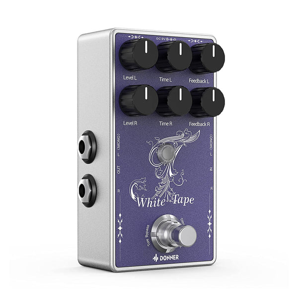 Donner Ec1335 White Tape Delay Pedal |  DONNER |  EFFECTS |  Zoso Music