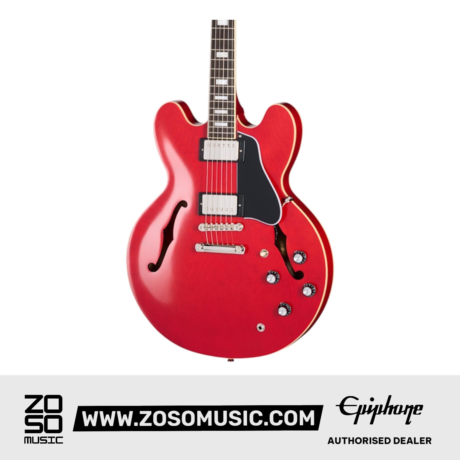 Epiphone 1962 Gibson ES-335 Reissue '60s Cherry Semi-hollow Electric Guitar - Sixties Cherry | Zoso Music Sdn Bhd