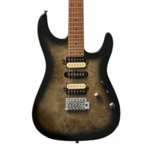 Bacchus Imperial24-bp-rsm/m Universe Series Roasted Maple Electric Guitar, Black Burst With Bag