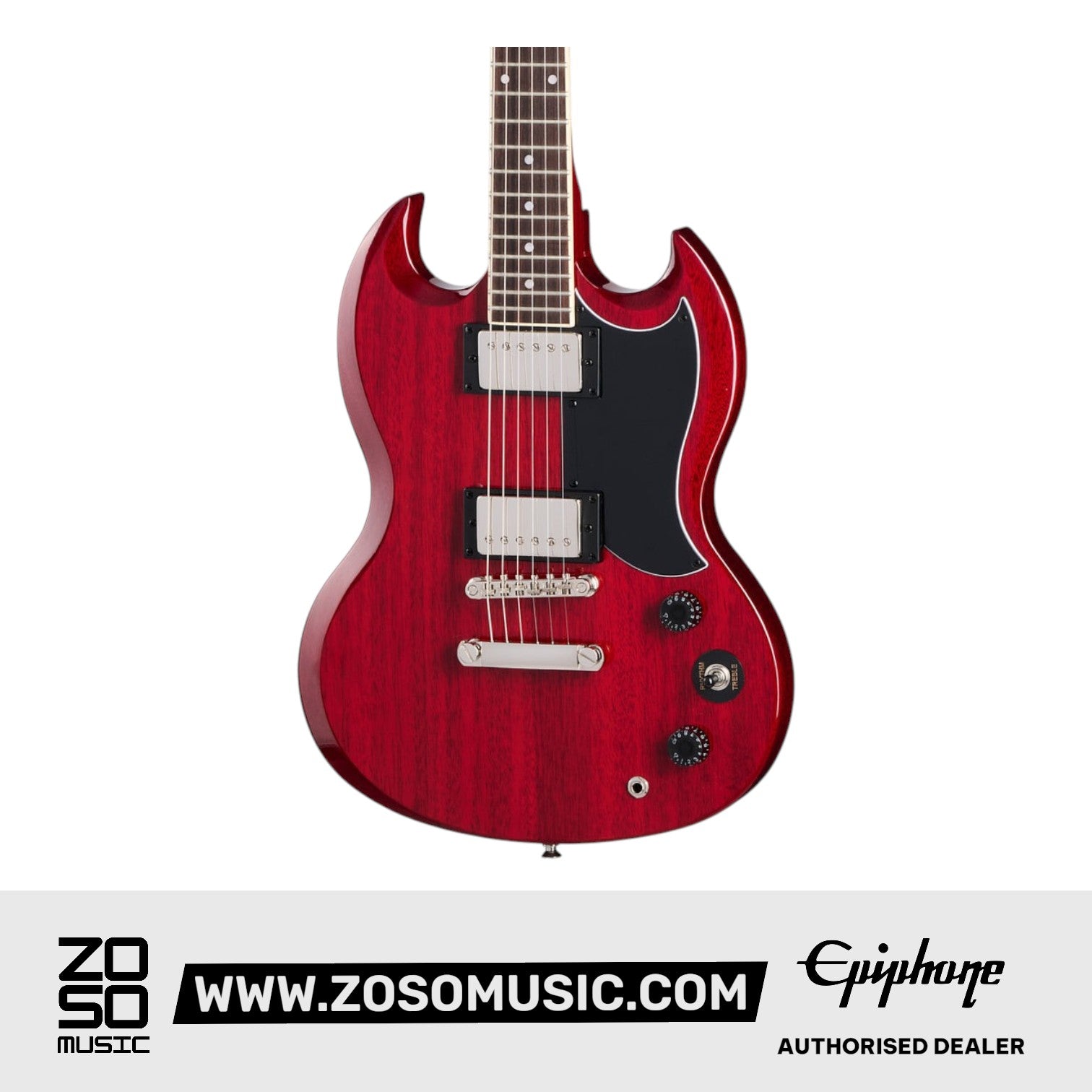 Epiphone E1SGTCHNH1 SG Tribute Electric Guitar - Cherry | Zoso Music Sdn Bhd