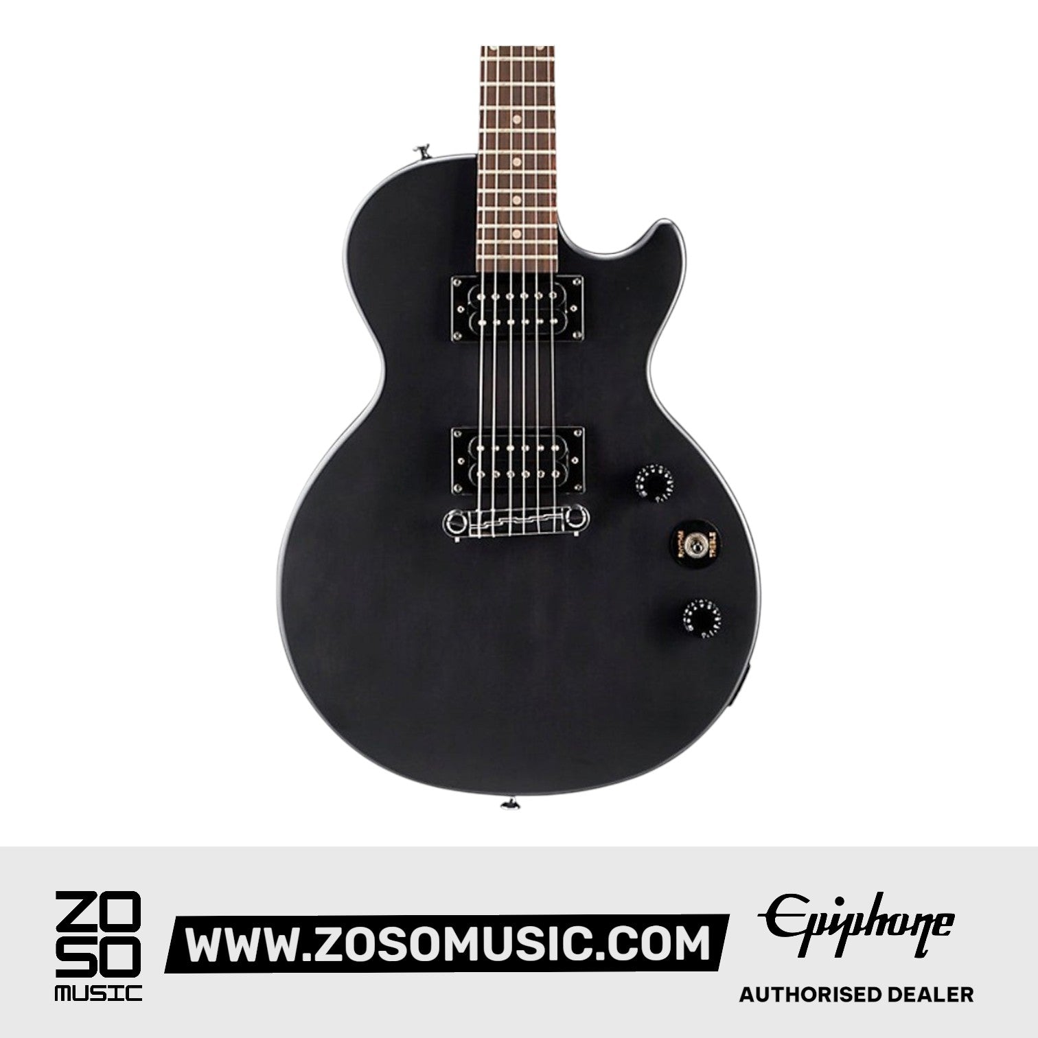 Epiphone EGS1WKNH3 Limited Edition Les Paul Special-I Best Beginner Electric Guitar - Worn Black ( FREE Upgrade Electric Guitar Gig Bag + Accessory Pack ) | Zoso Music Sdn Bhd