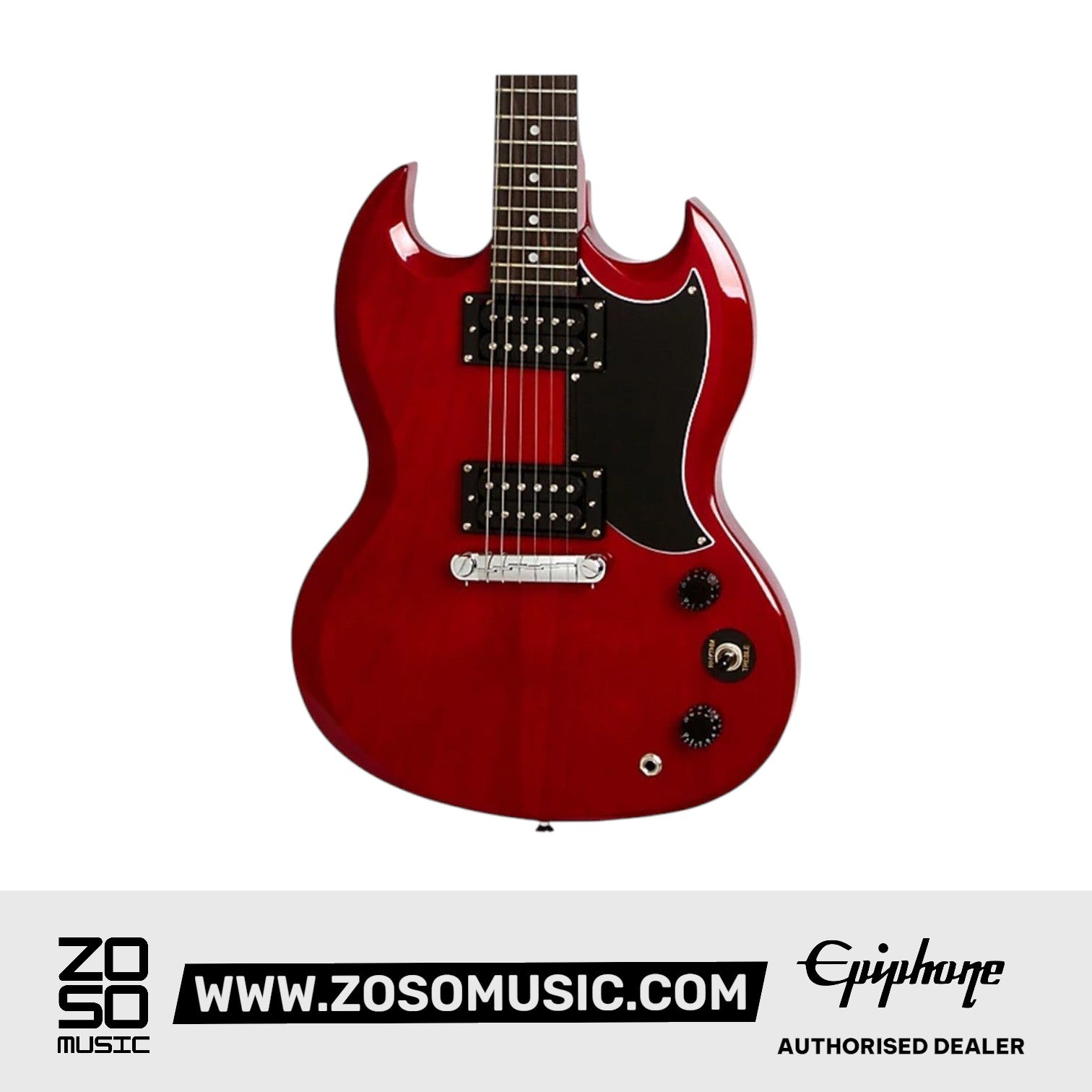 Epiphone EGS1CHCH3 Limited Edition SG Special-I Best Beginner Electric Guitar - Cherry ( FREE Upgrade Electric Guitar Gig Bag + Accessory Pack ) | Zoso Music Sdn Bhd
